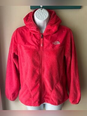 The North Face Coral Fuzzy Osito Hybrid Full-Zip Fleece Hoodie Girls XL (14/16)